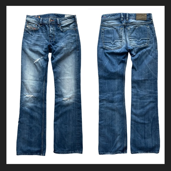 Diesel Indusrty Zatiny Bootcut Distressed Jeans